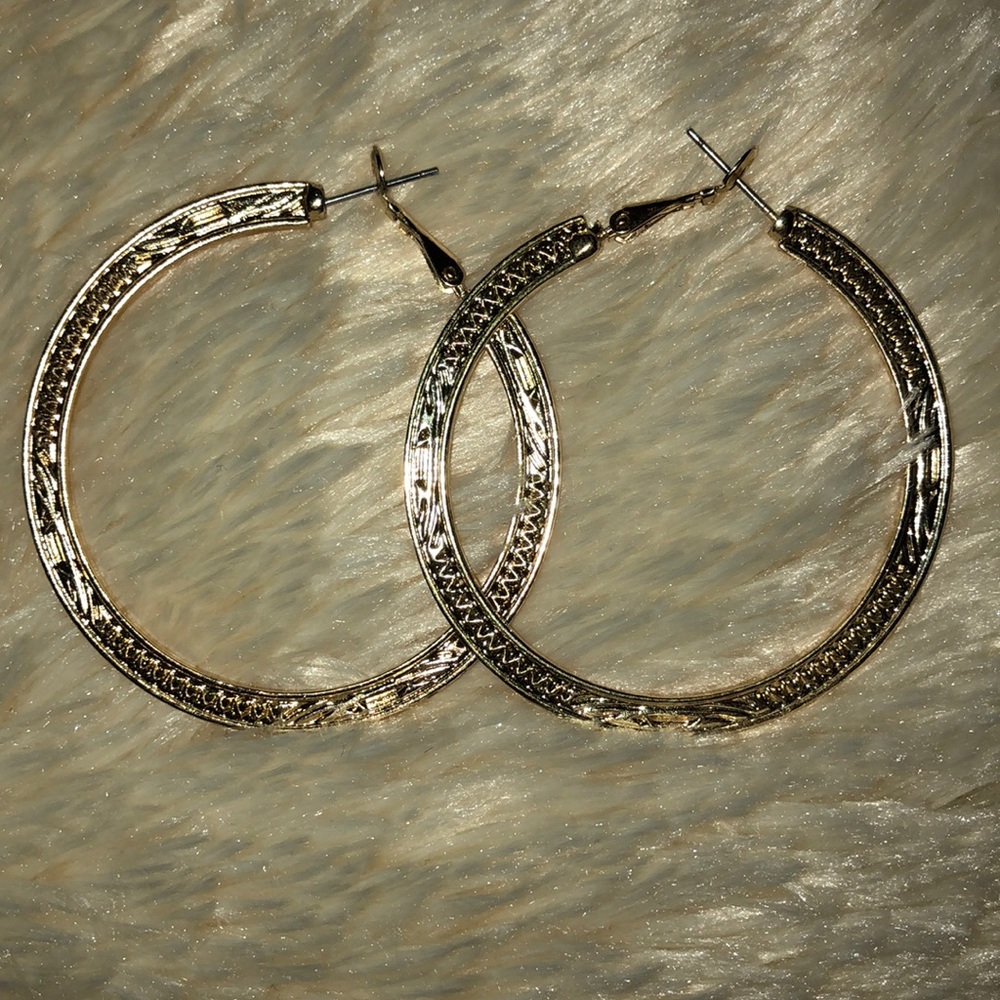 Gold hoop earrings